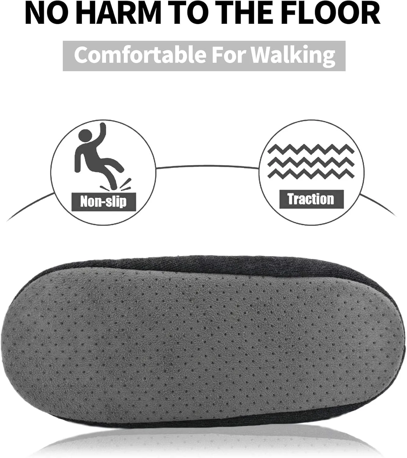 DICUIRD Men's Slippers Socks Autumn Winter Indoor Non-Skid House Slippers