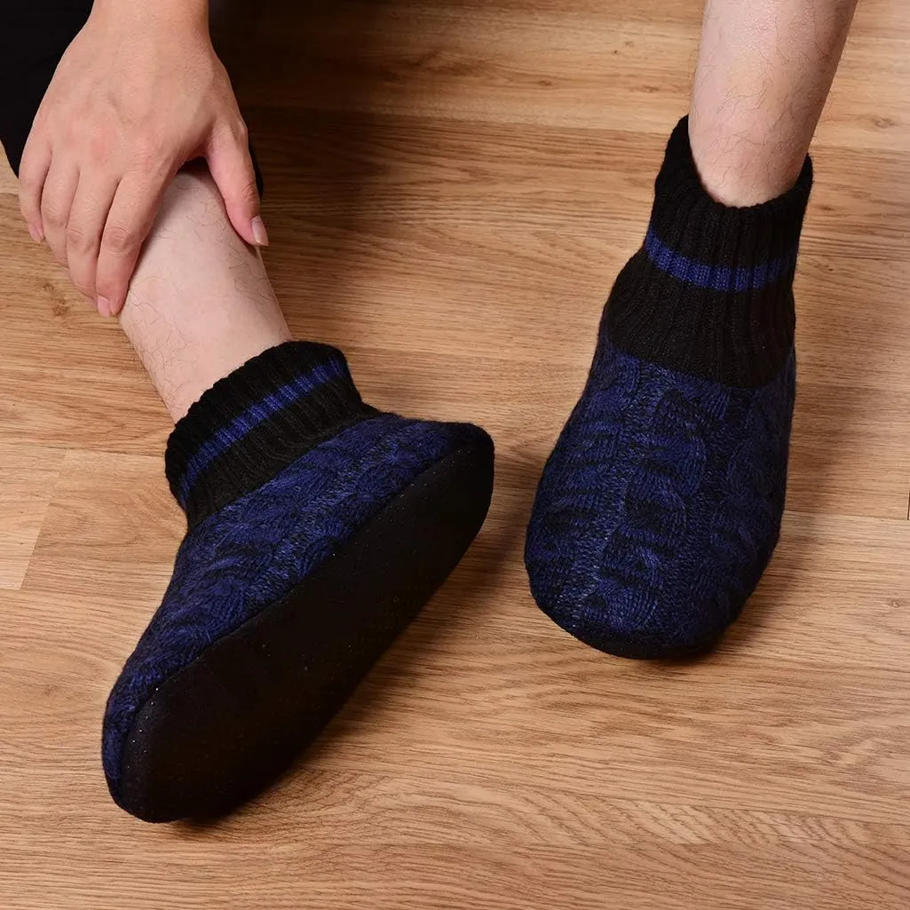 DICUIRD Men's Slippers Socks Autumn Winter Indoor Non-Skid House Slippers