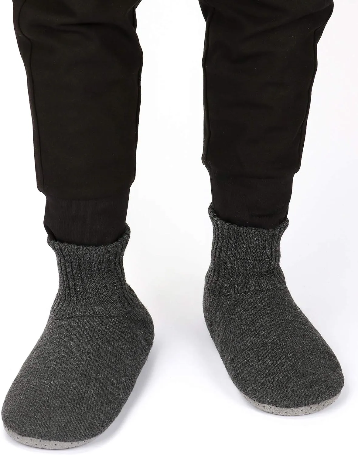 DICUIRD Men's Slippers Socks Autumn Winter Indoor Non-Skid House Slippers