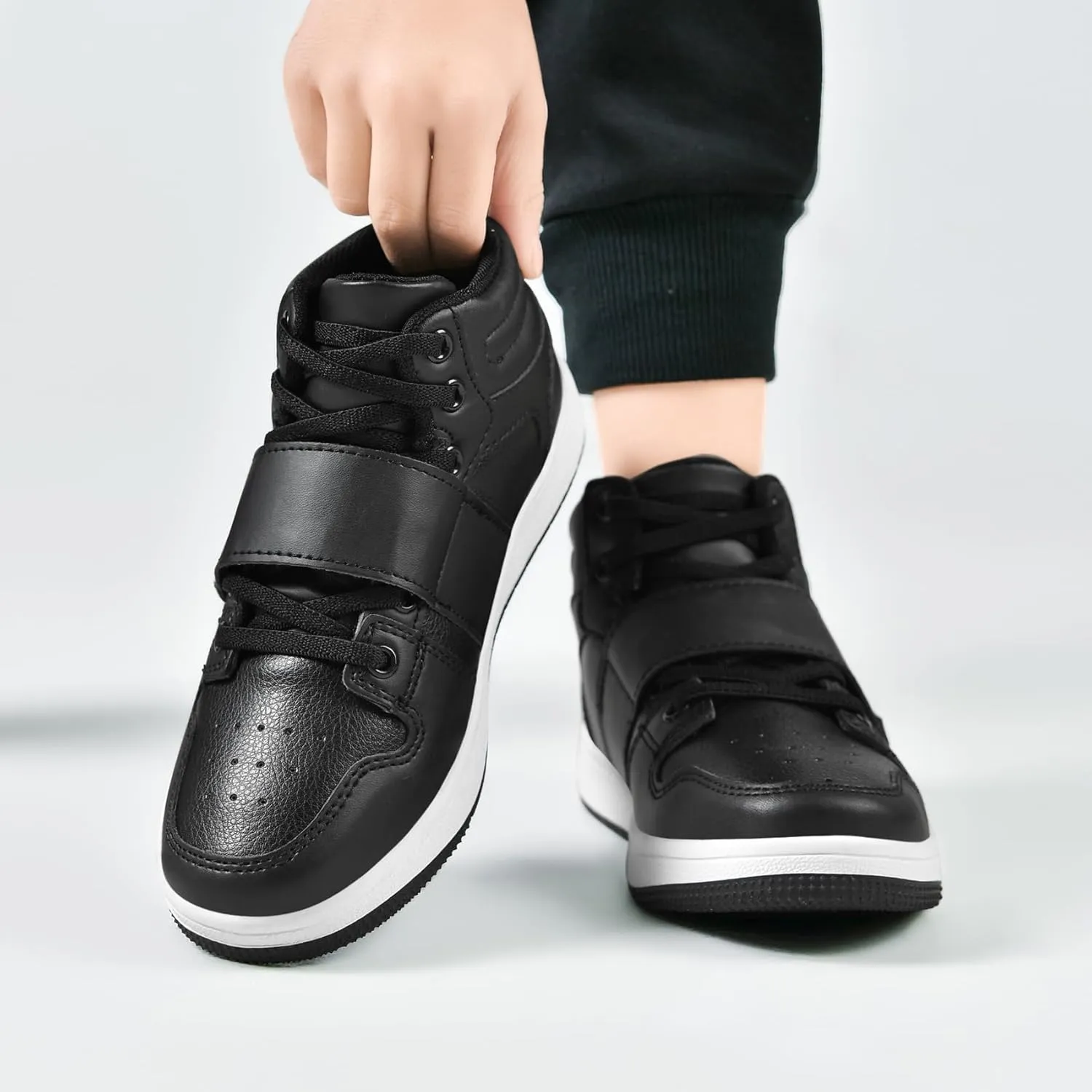 DimaiGlobal Kids Basketball Shoes Boys Girls High Top Sneakers for Youth Durable Sports Shoes Breathable Skate Shoes School Trainers