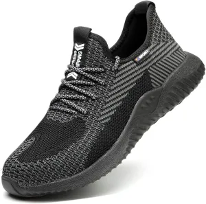 Drecage Steel Toe Safety Shoes for Women Men Work Shoes Industrial & Construction Sneakers Puncture Proof Lightweight Working Shoes