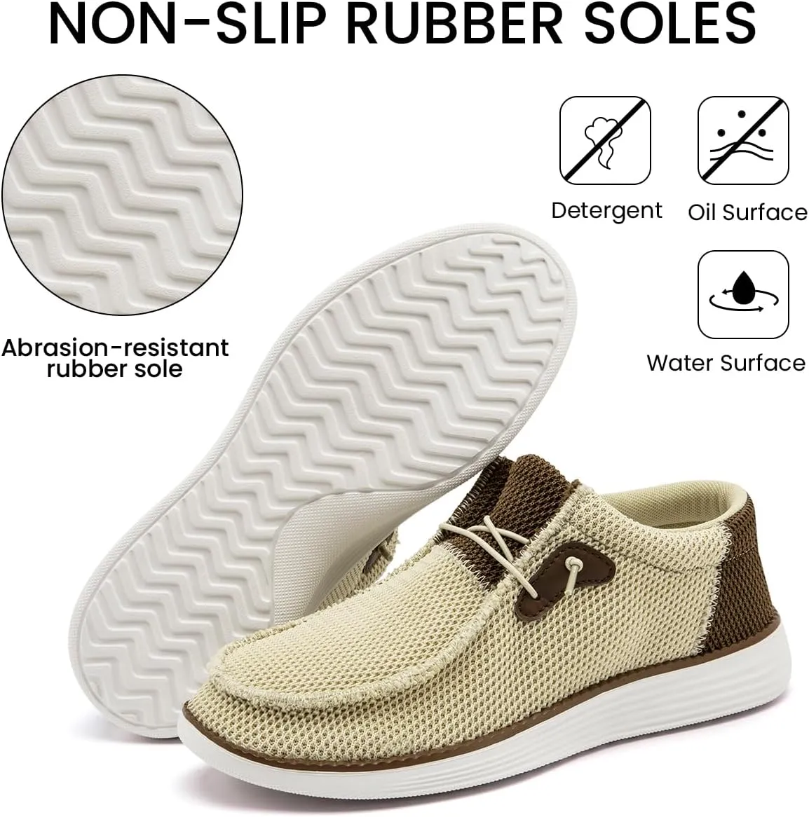 EGMPDA Mens Slip on Loafers Boat Shoes Non Slip Walking Sports Shoes Driving Shoes Casual Office Shoes Gym Lightweight Comfortable Shoes