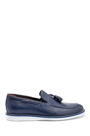 Erkek Deri Püskül Detaylı Loafer