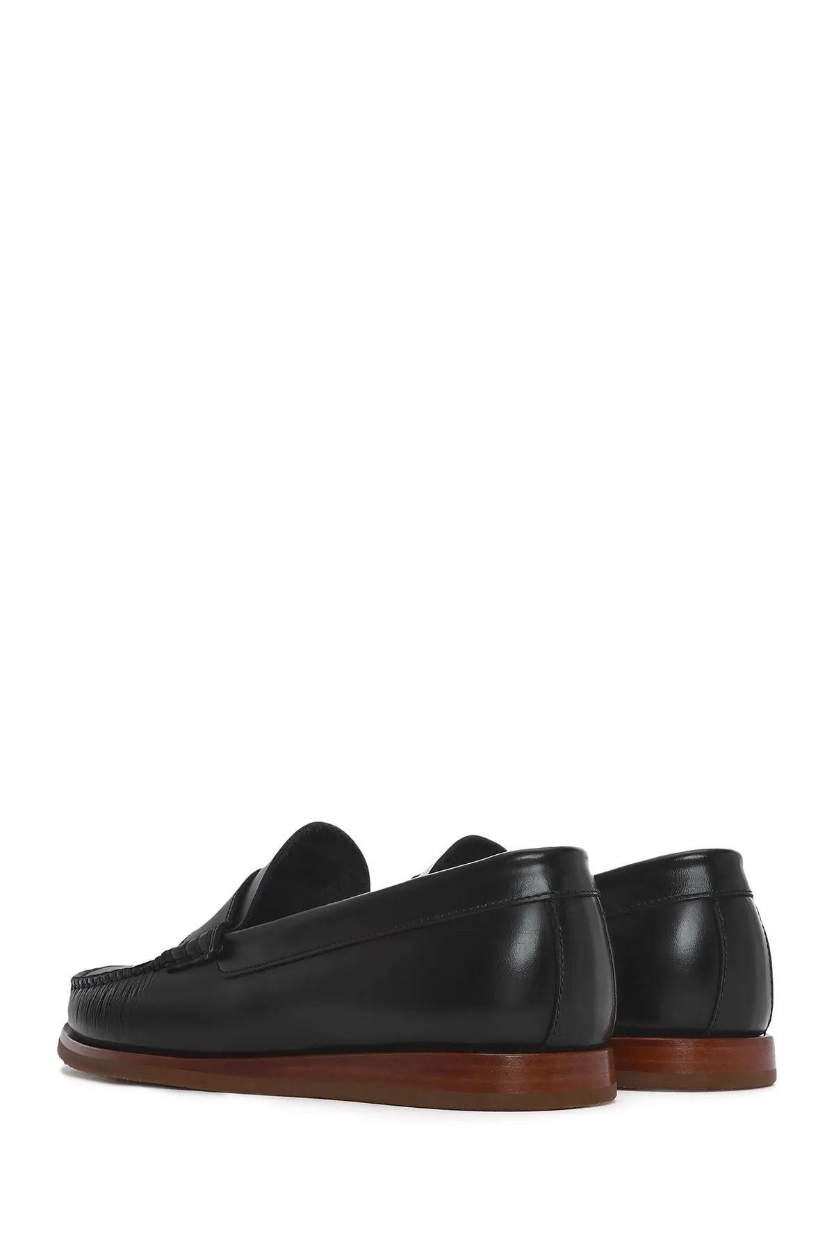 Erkek Siyah Deri Casual Loafer