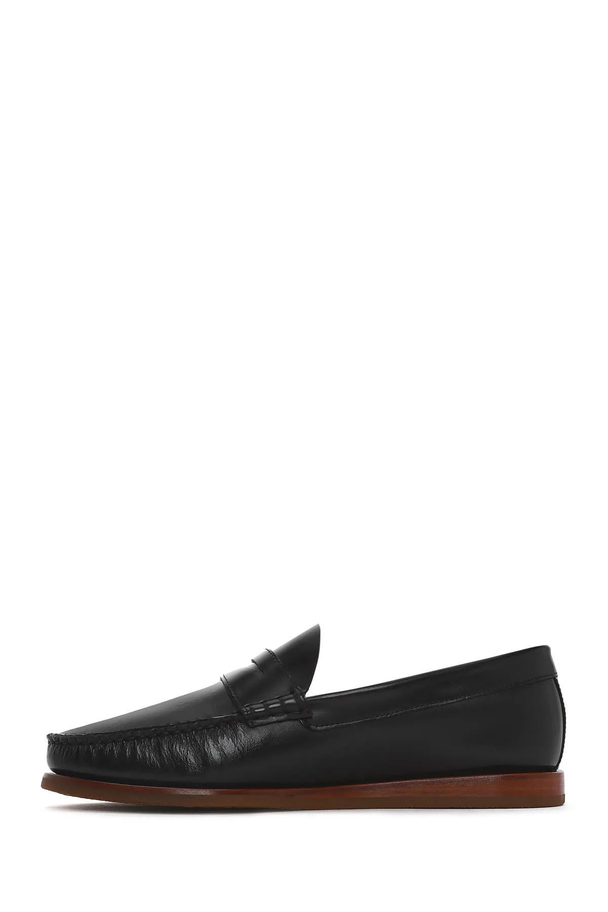 Erkek Siyah Deri Casual Loafer