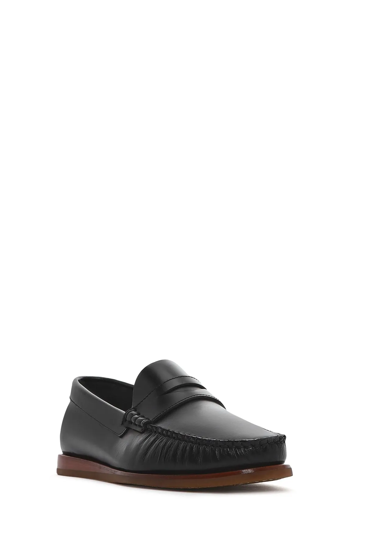Erkek Siyah Deri Casual Loafer