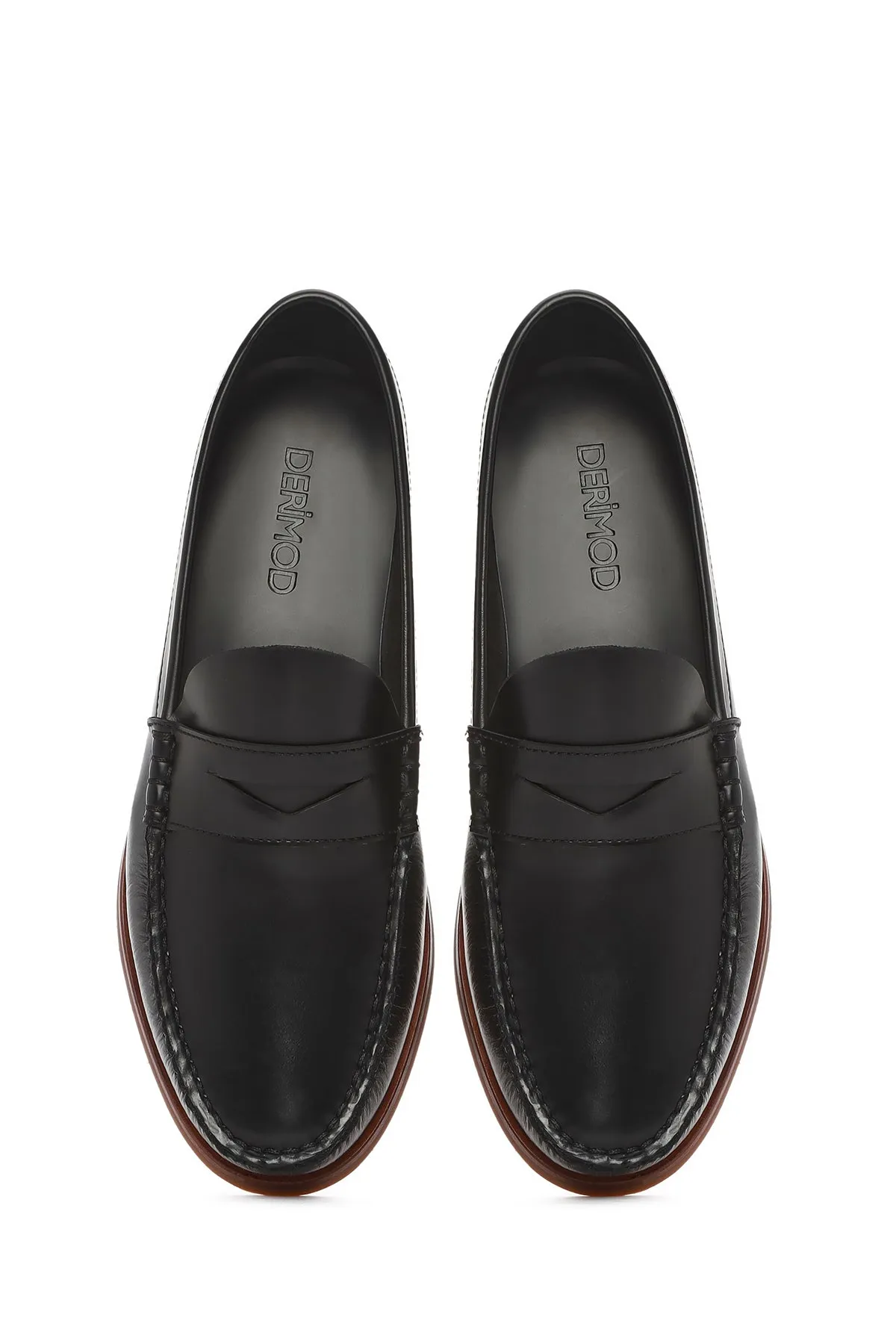 Erkek Siyah Deri Casual Loafer