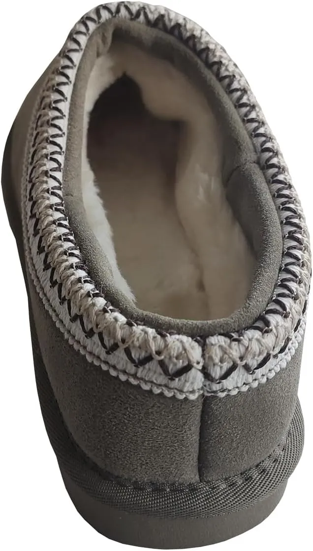 Fashion Plush Platform Slippers - Women's Trend Mini Fleece Lined Anti Slip Short Ankle Boots for Outdoor & Indoor Use