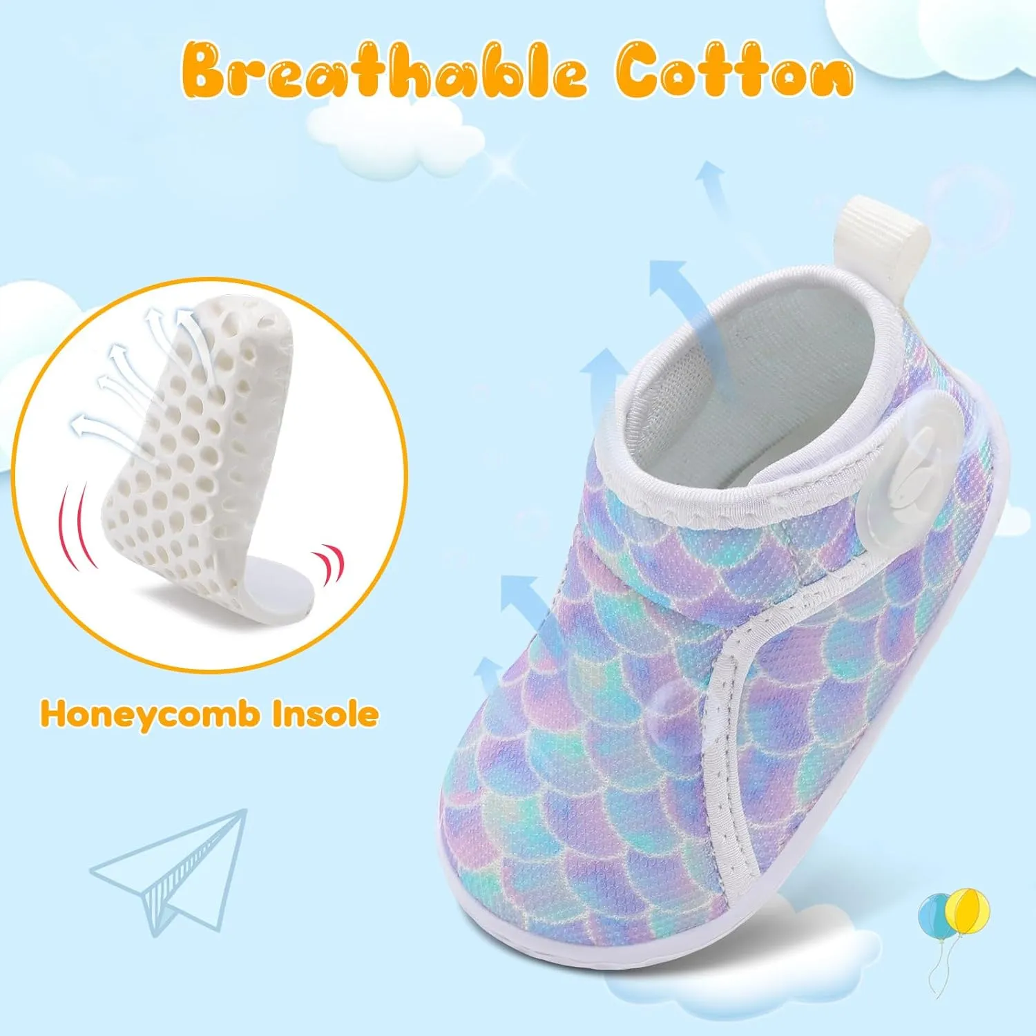 FEETCITY Lightweight Baby Sock Shoes Baby Walking Shoes Boys Girls Infant High-Top Shoe 12-18 Months