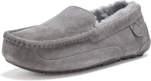 Fireside by Dearfoams Men's Melbourne Shearling Indoor/Outdoor Moccasin Slipper with Wide Widths