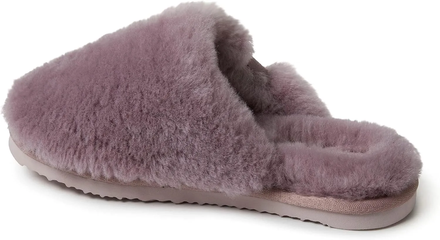 Fireside by Dearfoams Women's Shelly Beach All Over Shearling Easy on/Off Scuff Slipper