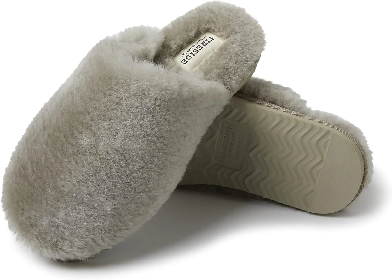 Fireside by Dearfoams Women's Shelly Beach All Over Shearling Easy on/Off Scuff Slipper