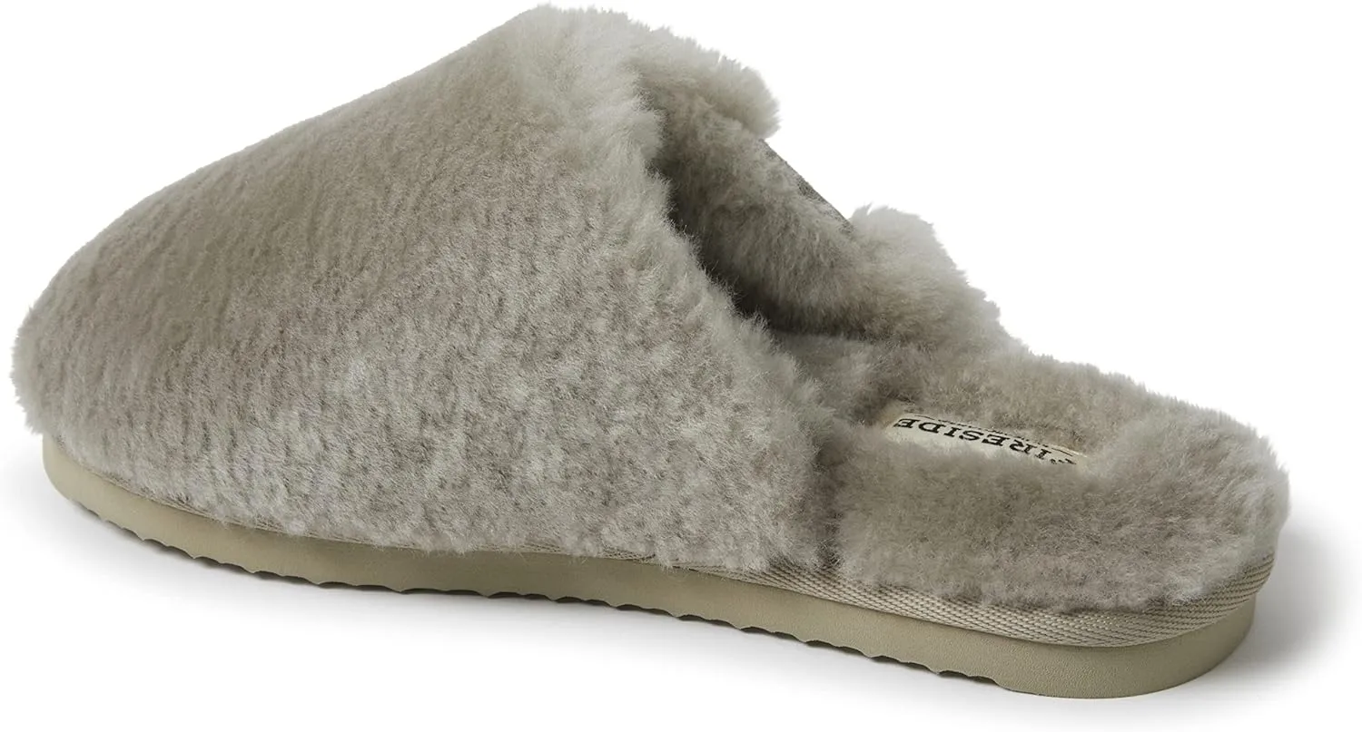 Fireside by Dearfoams Women's Shelly Beach All Over Shearling Easy on/Off Scuff Slipper