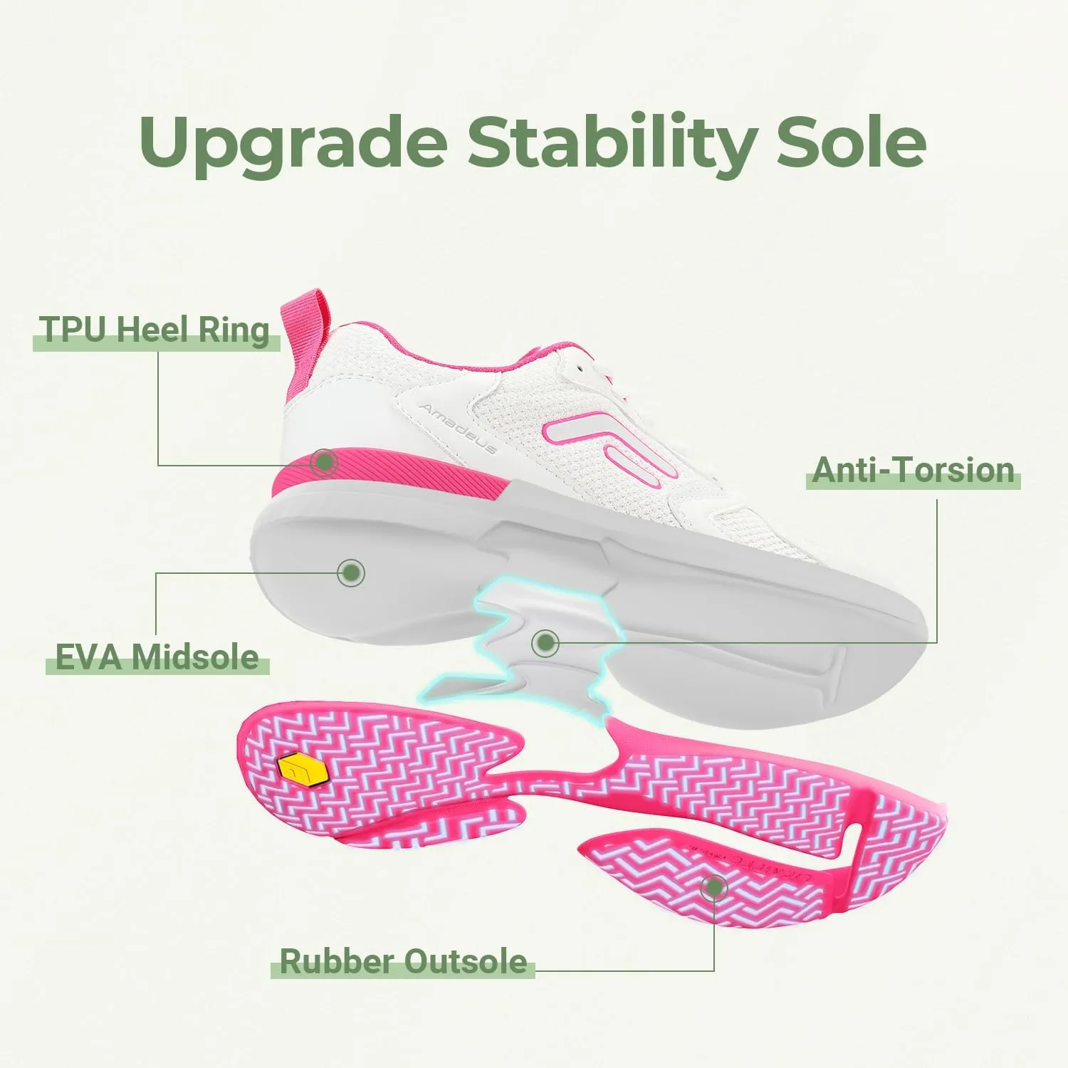 FitVille Wide Pickleball Shoes for Women Outdoor Court Lightweight Tennis Shoes Womens Ultra Cushioning Court Shoes with Arch Support & Wide Toe Box