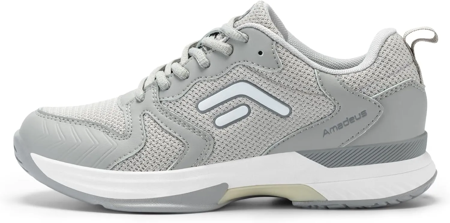 FitVille Wide Pickleball Shoes for Women Outdoor Court Lightweight Tennis Shoes Womens Ultra Cushioning Court Shoes with Arch Support & Wide Toe Box