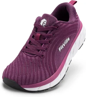 FitVille Wide Toe Box Shoes Women Comfortable Non Slip Wide Walking Shoes Women Swollen Feet Lightweight