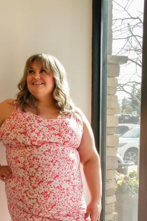 Floral Draped Midi Dress