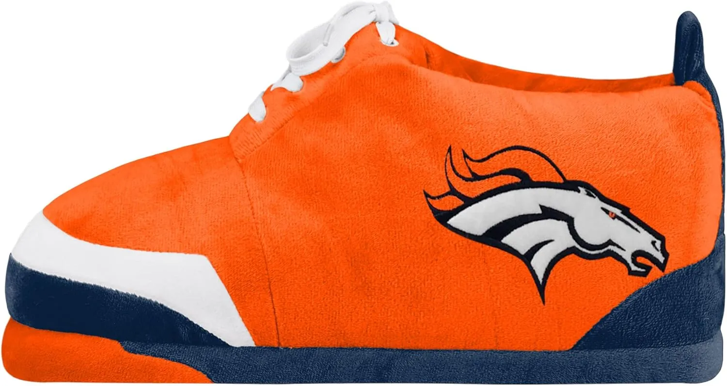 FOCO Mens NFL Team Logo Plush Oversized Sneaker Slippers