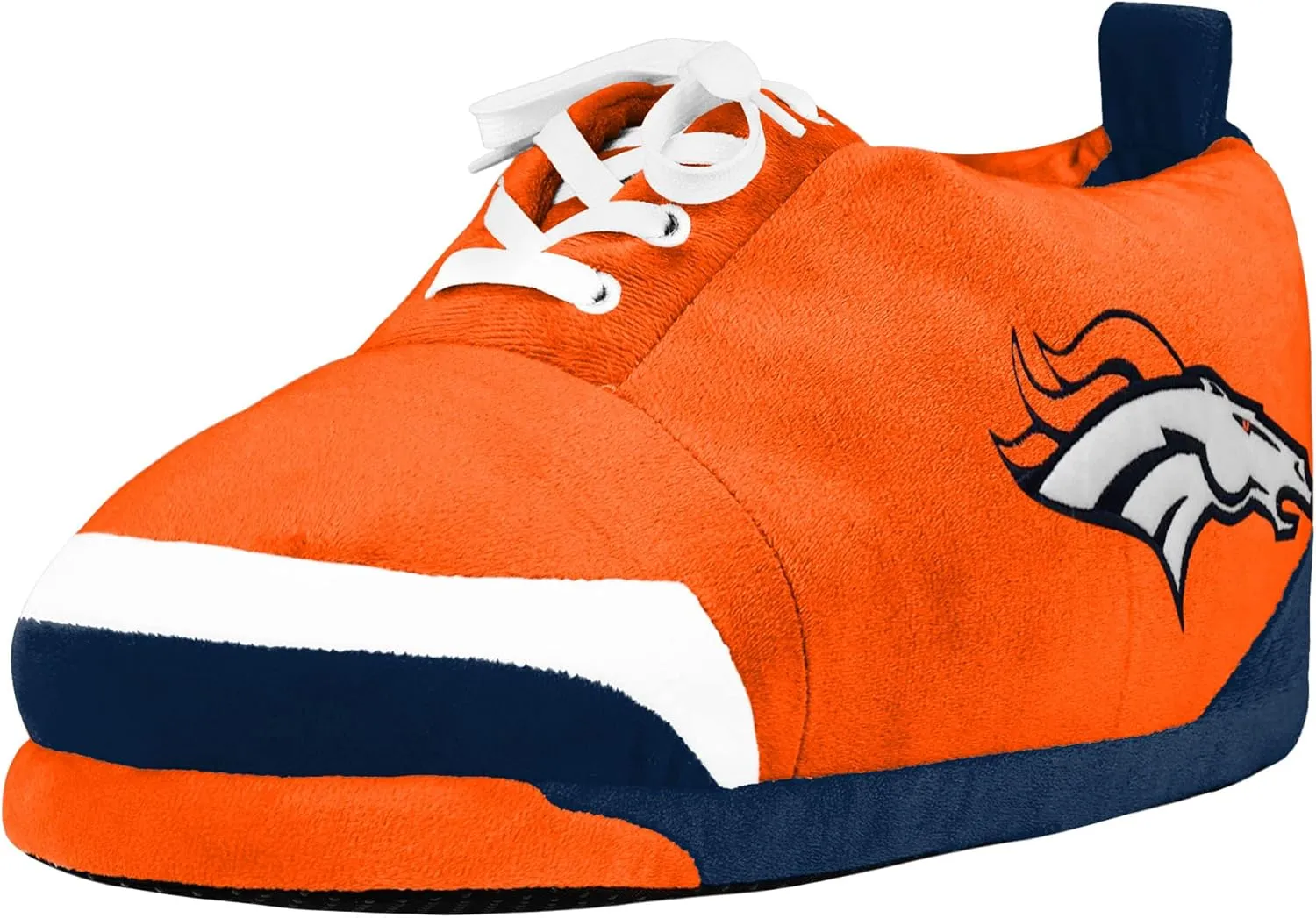 FOCO Mens NFL Team Logo Plush Oversized Sneaker Slippers