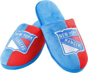 FOCO Men's NHL Team Logo Staycation Plush House Shoes Slide Slippers