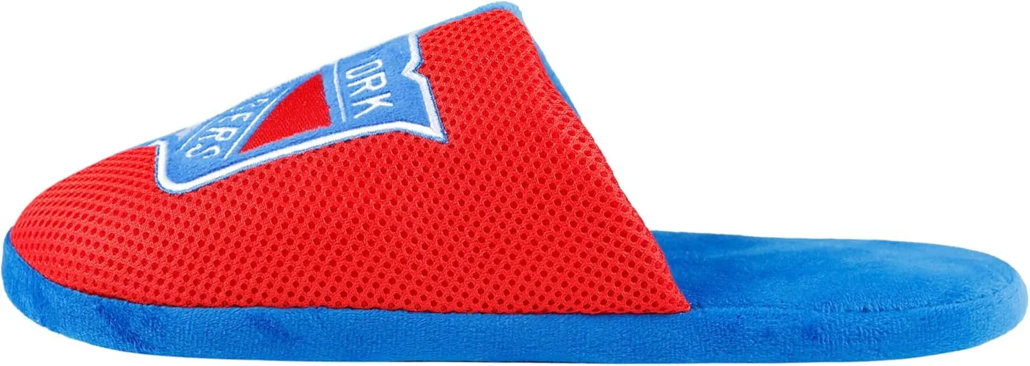 FOCO Men's NHL Team Logo Staycation Plush House Shoes Slide Slippers