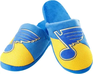 FOCO St. Louis Blues NHL Mens Team Logo Staycation Slipper - L