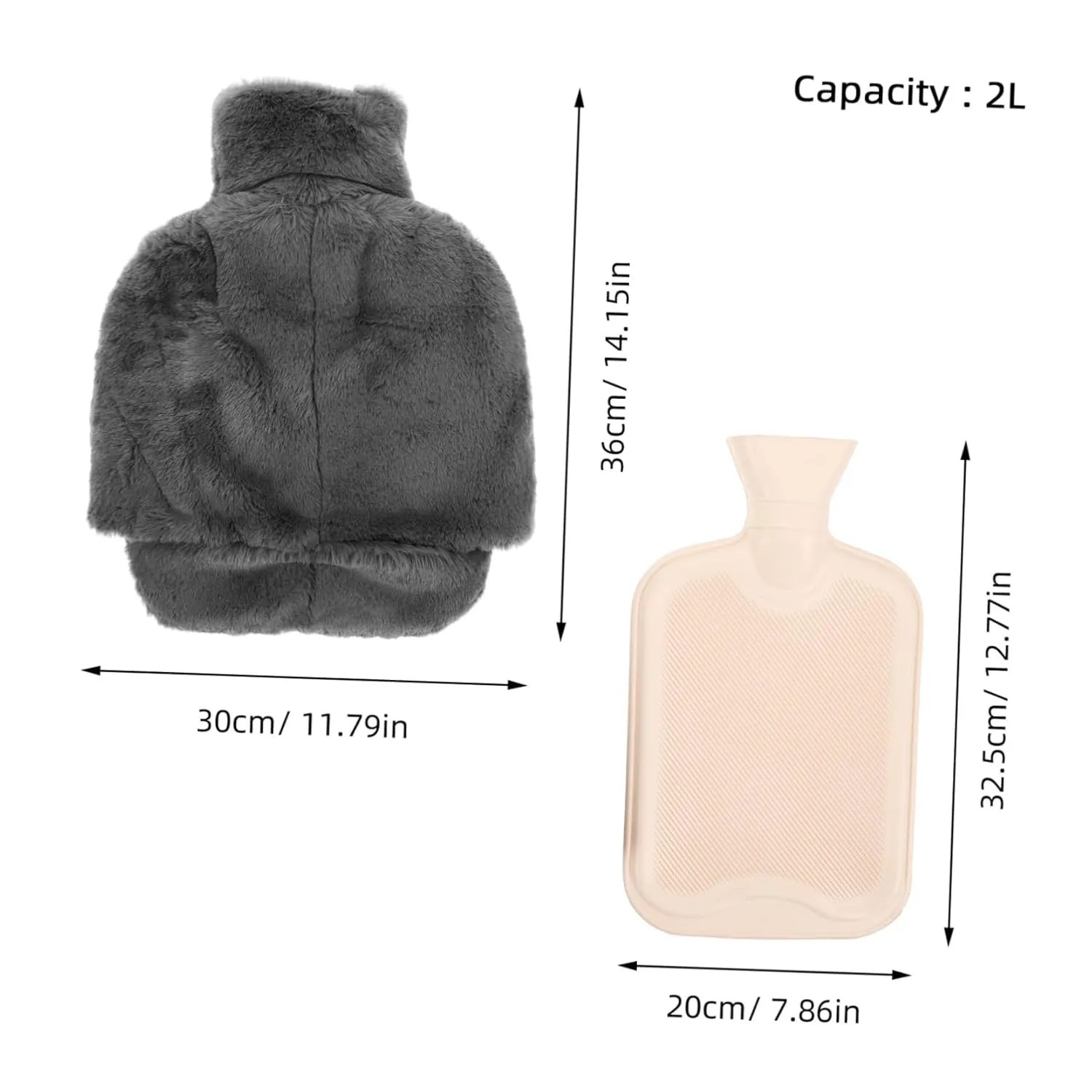 Foot Warmer Bag Hot Water Bottle Cover Slipper Hot Water Bag for Winter