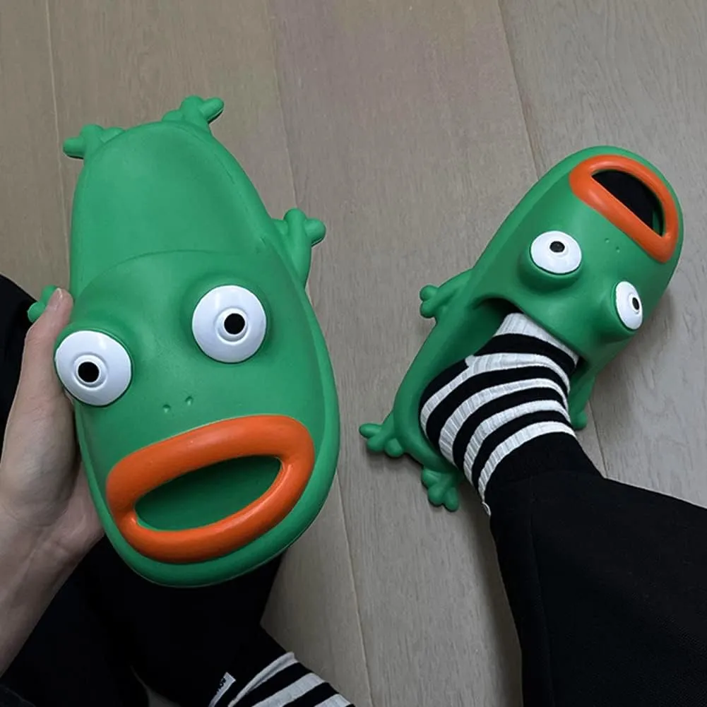 Frog Slippers Flip Flops Sandals Unisex Couple Beach Slipper Funny Gift Animal Fish Slippers