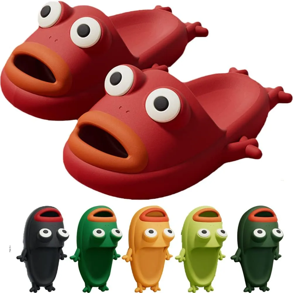 Frog Slippers Flip Flops Sandals Unisex Couple Beach Slipper Funny Gift Animal Fish Slippers