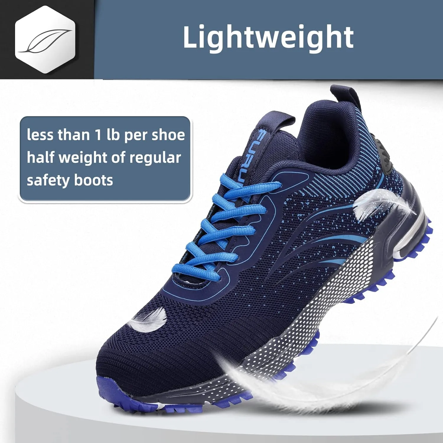 Furuian Steel Toe Shoes for Men Women Lightweight Safety Shoes Comfortable Steel Toe Sneakers Warehouse Industry Work Shoes