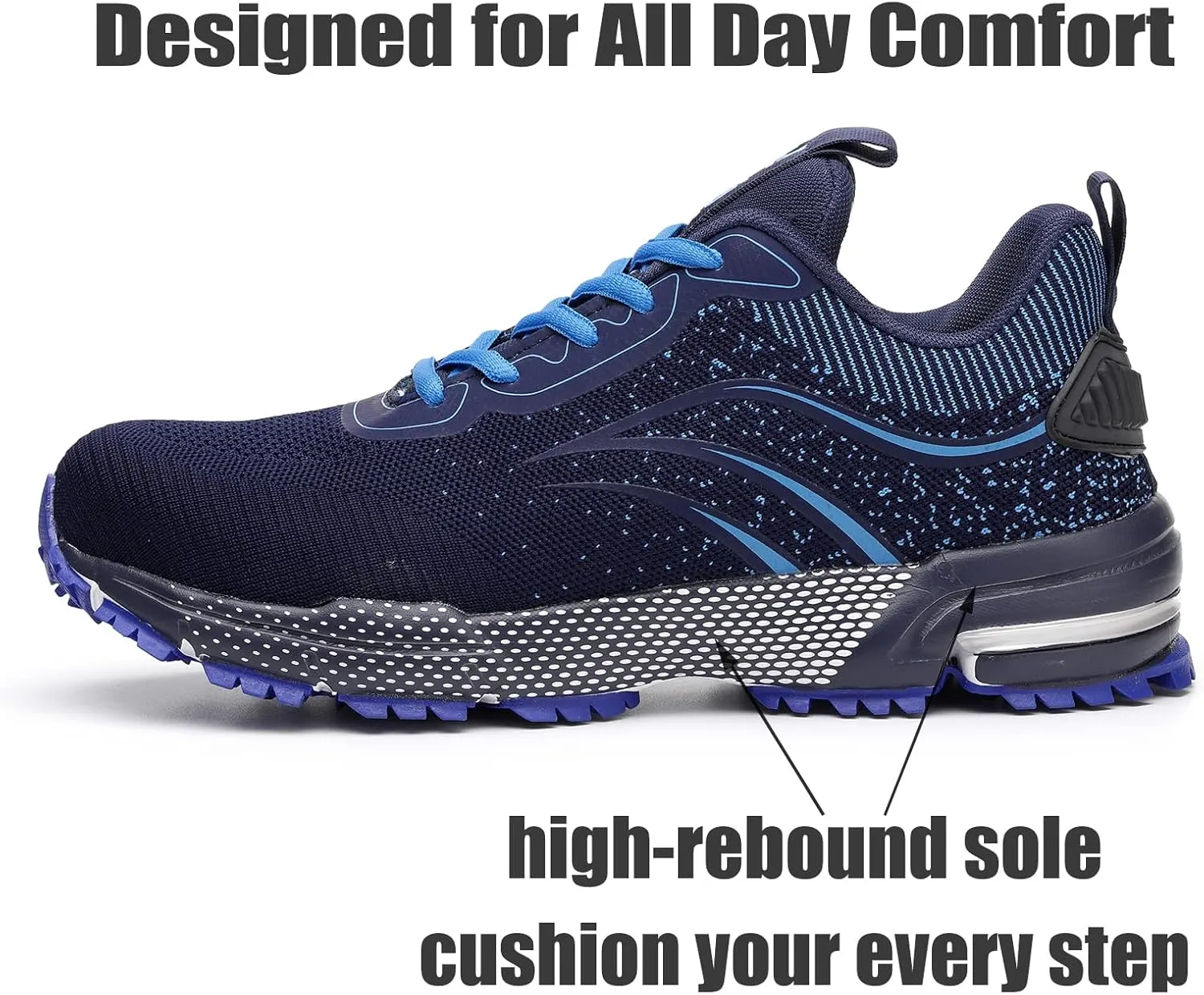 Furuian Steel Toe Shoes for Men Women Lightweight Safety Shoes Comfortable Steel Toe Sneakers Warehouse Industry Work Shoes