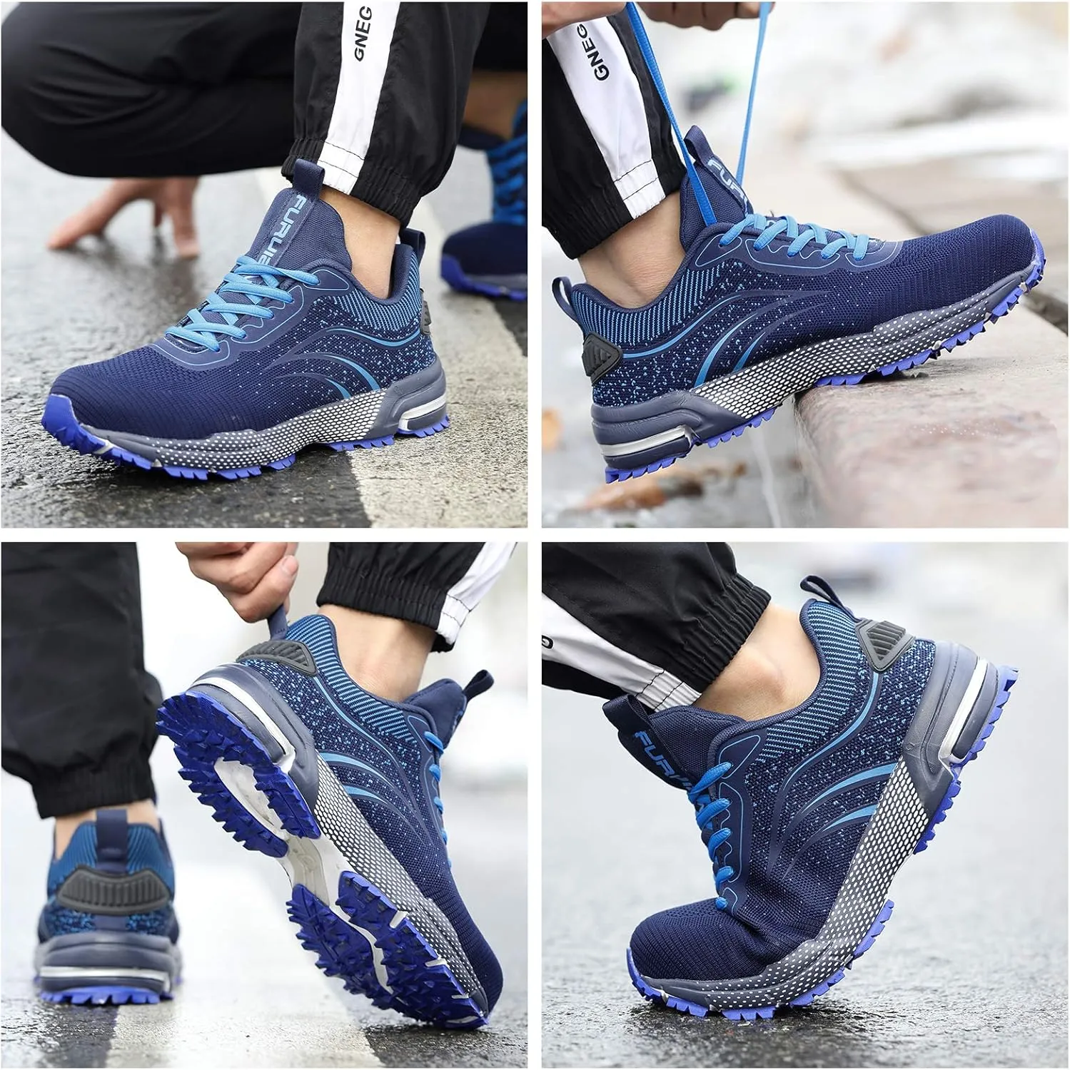 Furuian Steel Toe Shoes for Men Women Lightweight Safety Shoes Comfortable Steel Toe Sneakers Warehouse Industry Work Shoes
