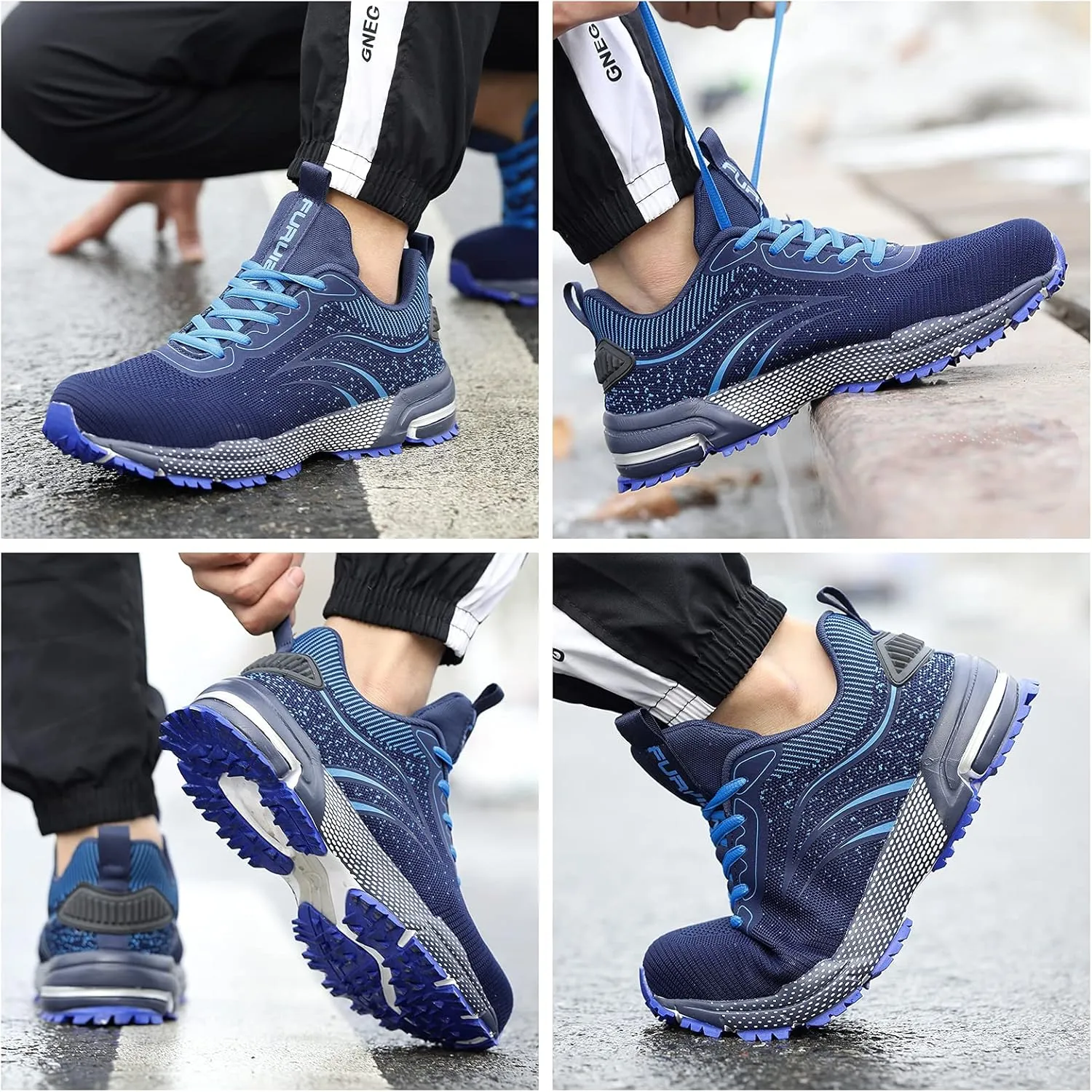 Furuian Steel Toe Shoes for Men Women Lightweight Safety Shoes Comfortable Steel Toe Sneakers Warehouse Industry Work Shoes