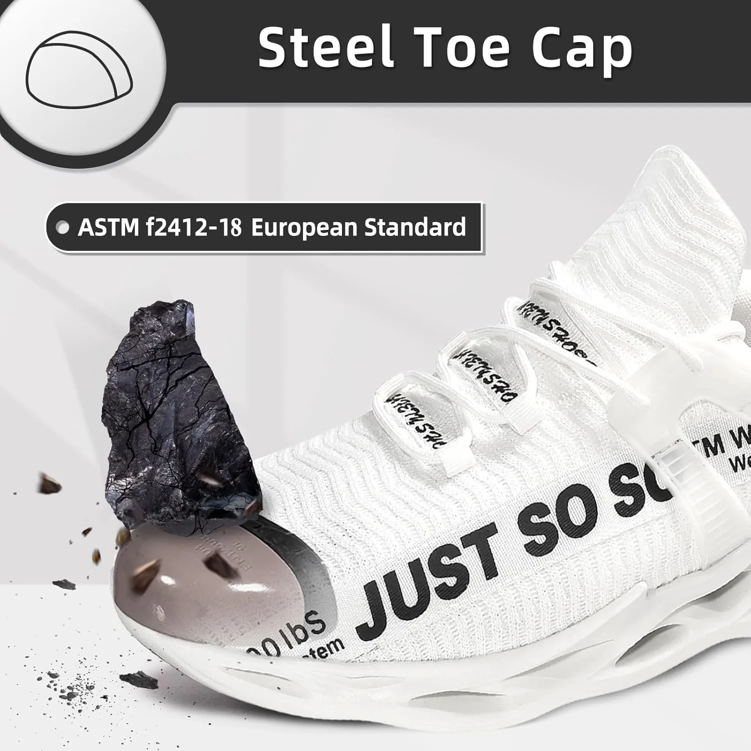 Furuian Steel Toe Shoes for Women Men Lightweight Safety Shoes Comfortable Steel Toe Sneakers Work Shoes