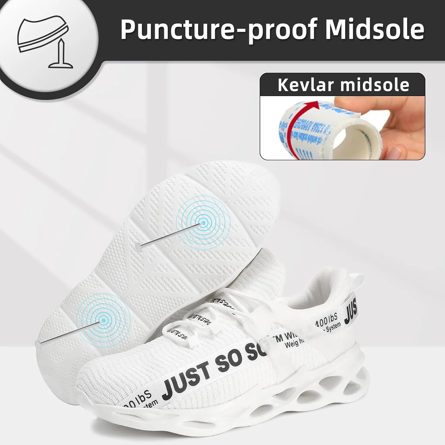 Furuian Steel Toe Shoes for Women Men Lightweight Safety Shoes Comfortable Steel Toe Sneakers Work Shoes