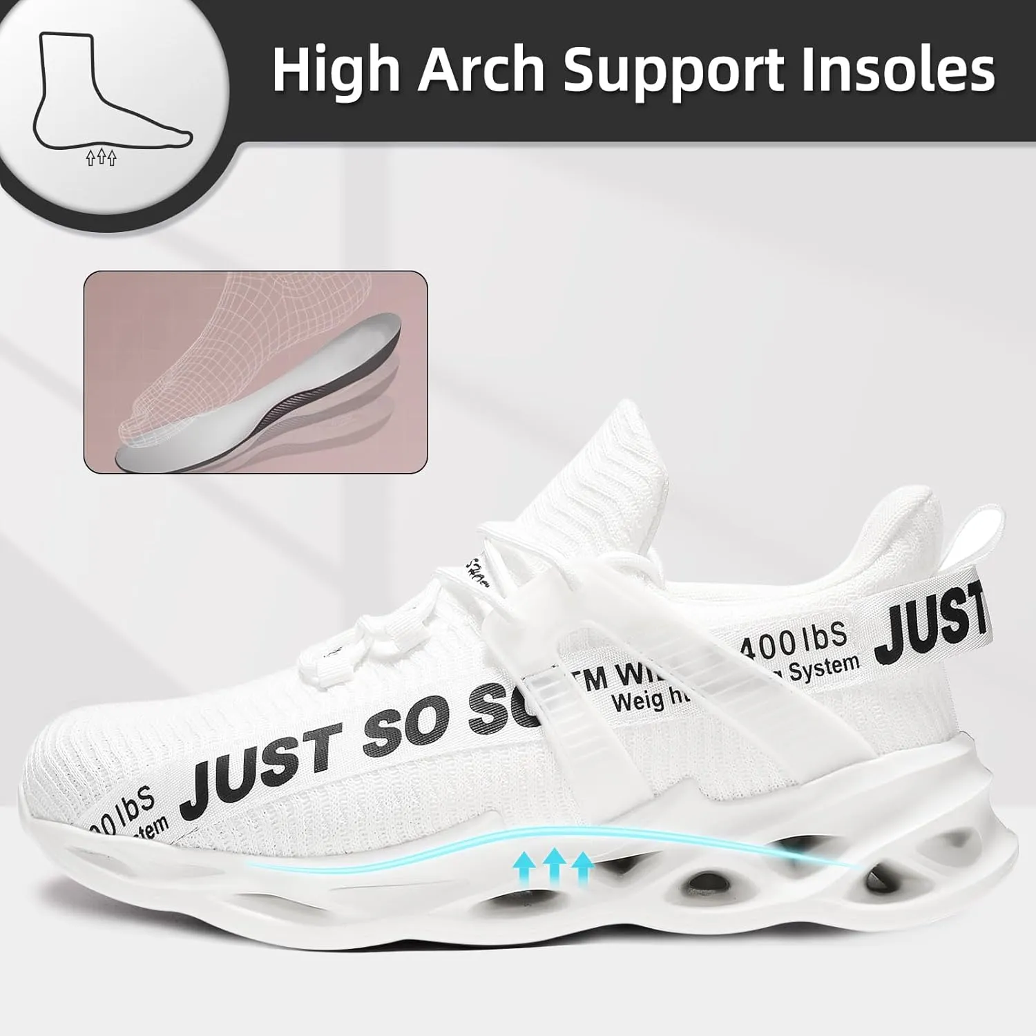 Furuian Steel Toe Shoes for Women Men Lightweight Safety Shoes Comfortable Steel Toe Sneakers Work Shoes