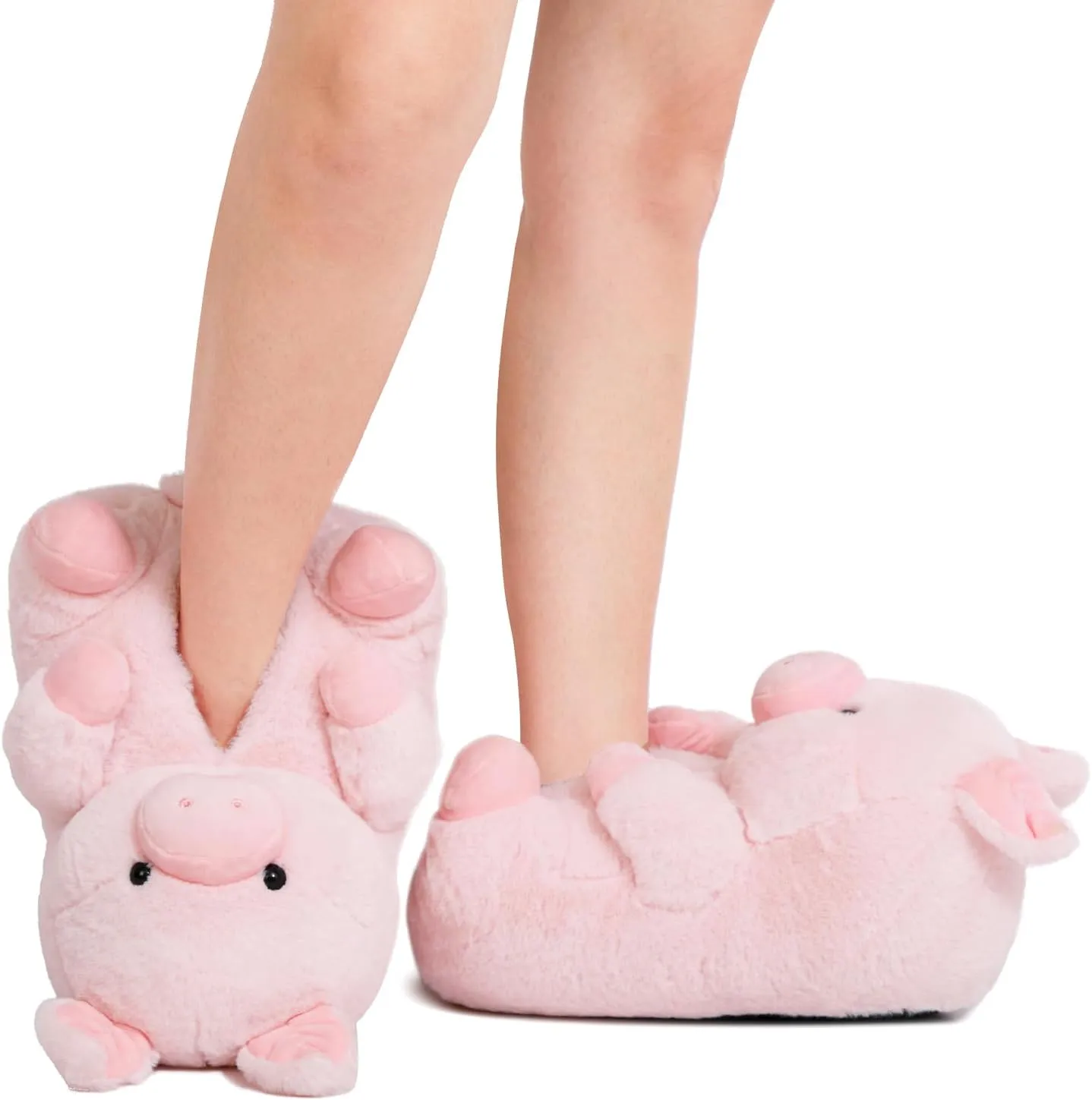 Fuzzy Women's Teddy Bear Slippers,Cozy Women Indoor House Shoes,Fun Costume for Adults,Cute Bedroom Slippers for Women Birthday Valentine's Gift Ideas