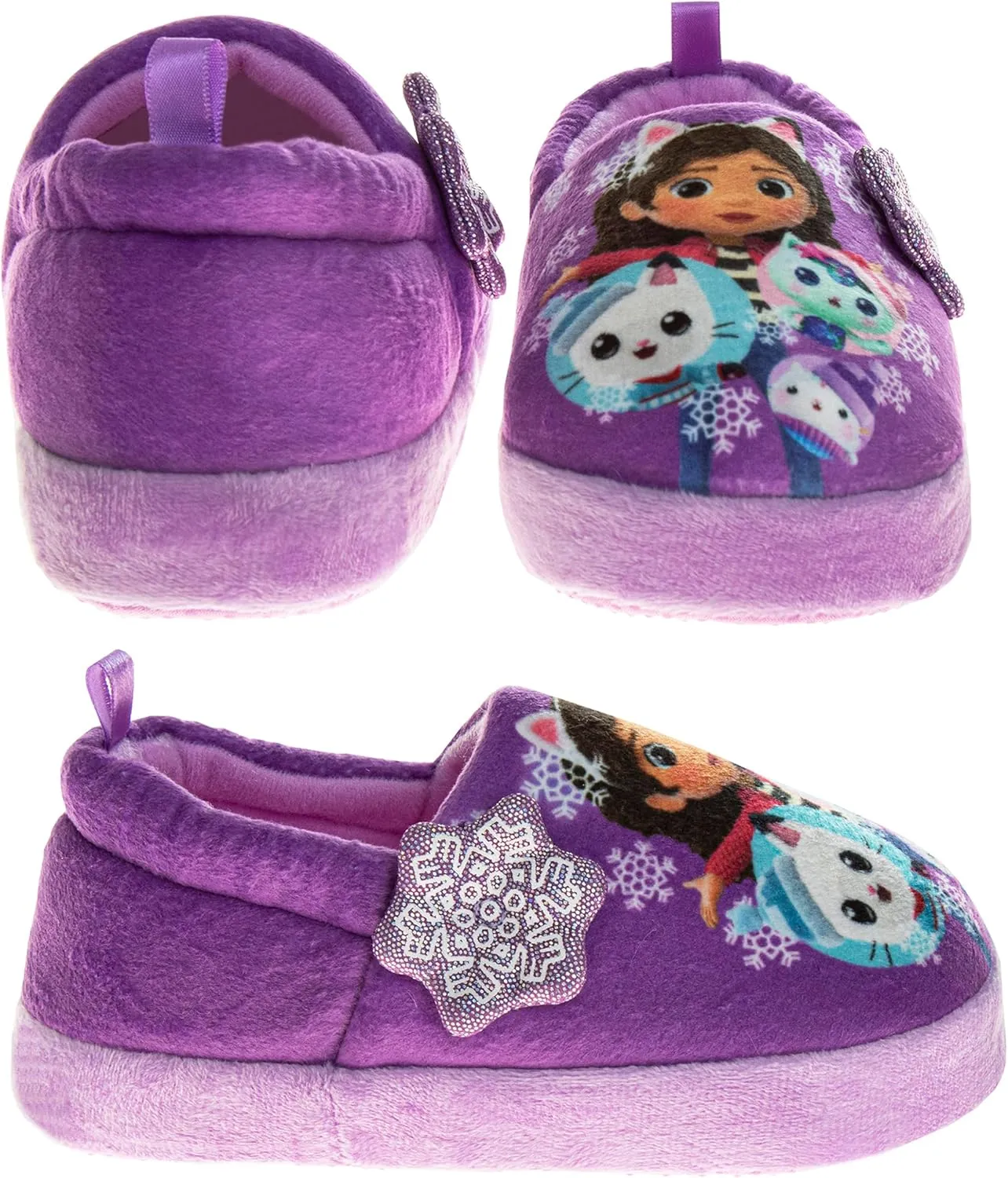 Gabby's Dollhouse slippers for Kids Girls - Gabbys indoor cute house shoes Lightweight Warm Comfort plush fuzzy Kitty Cat slipper (sizes toddler/little kid)