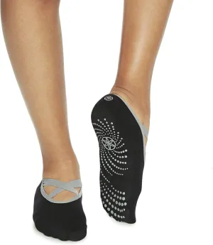 Gaiam Yoga Barre Socks - Grippy Non Slip Sticky Toe Grip Accessories for Women & Men - Pure Barre, Hot Yoga, Pilates, Ballet, Dance, Home