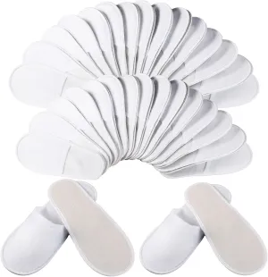 Geyoga 30 Pairs Disposable Spa Slippers for Guest Non Slip House Hotel Closed Toe Indoor Slipper for Men Women Home Wedding Travel, 2 Size