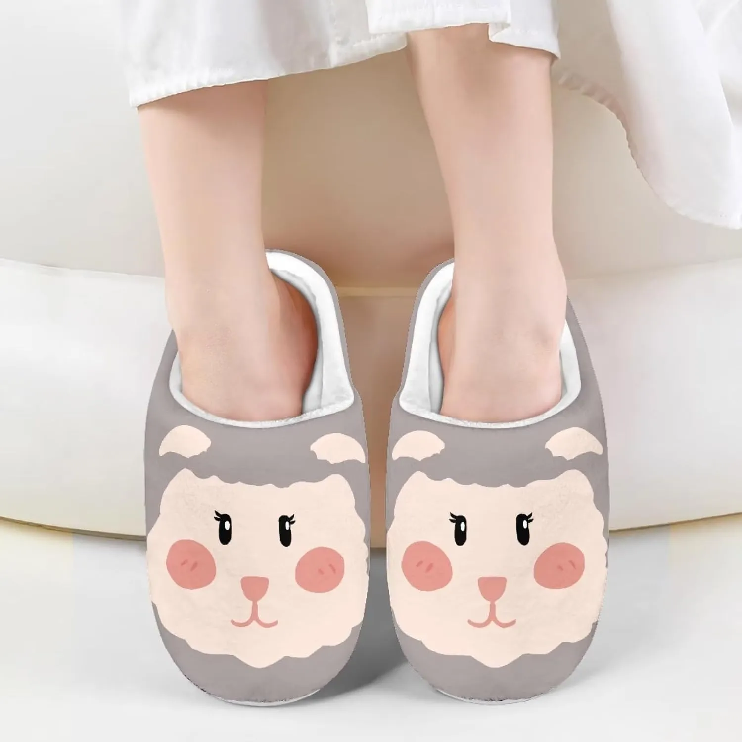 Girls Boys House Slippers US 9-US 14.9 Warm Plush Slippers House Bedroom Shoes Cozy Kids Shoes