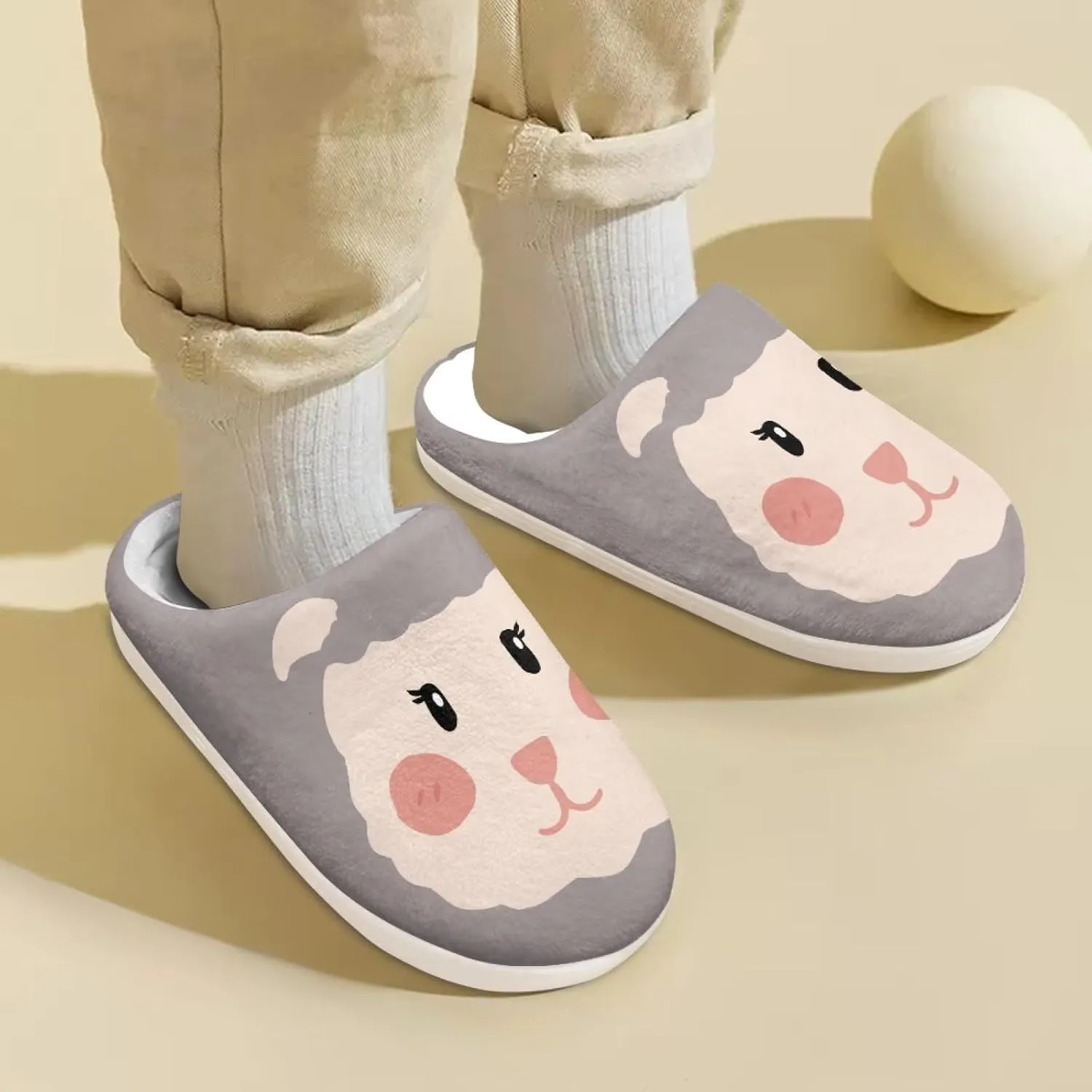 Girls Boys House Slippers US 9-US 14.9 Warm Plush Slippers House Bedroom Shoes Cozy Kids Shoes