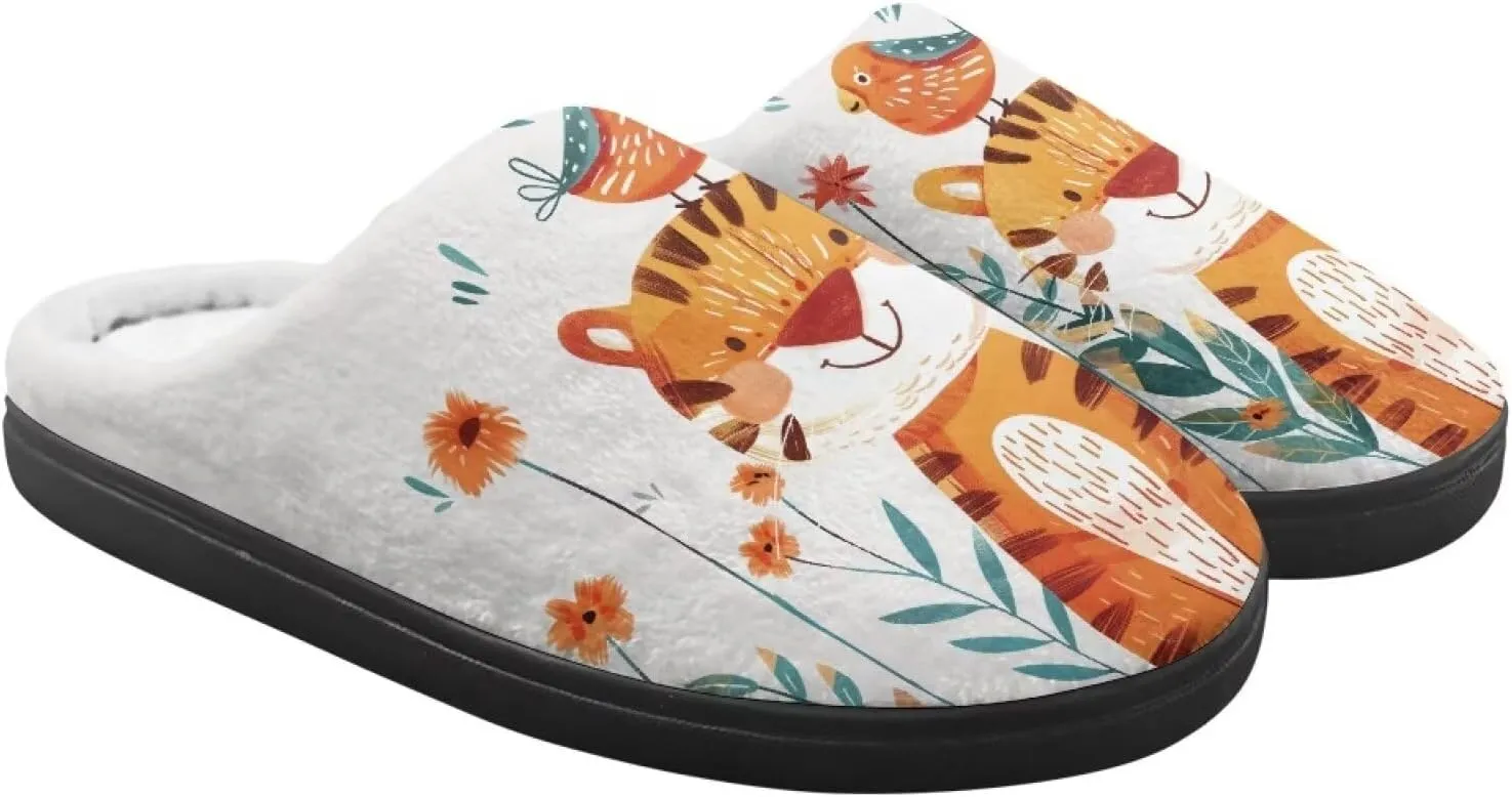 Girl's Cute House Slippers Winter Fluffy Plush Slippers Anti-skid Animal Slippers Soft Cozy Indoor Warm Furry Shoes