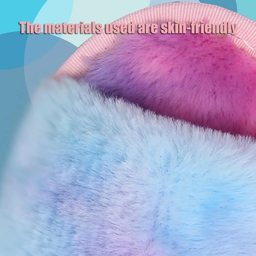 Girl's Fuzzy Fluffy Furry Slippers Cross Band Shoes Slides for Girls Fur Flip Flop Open Toe Slippers