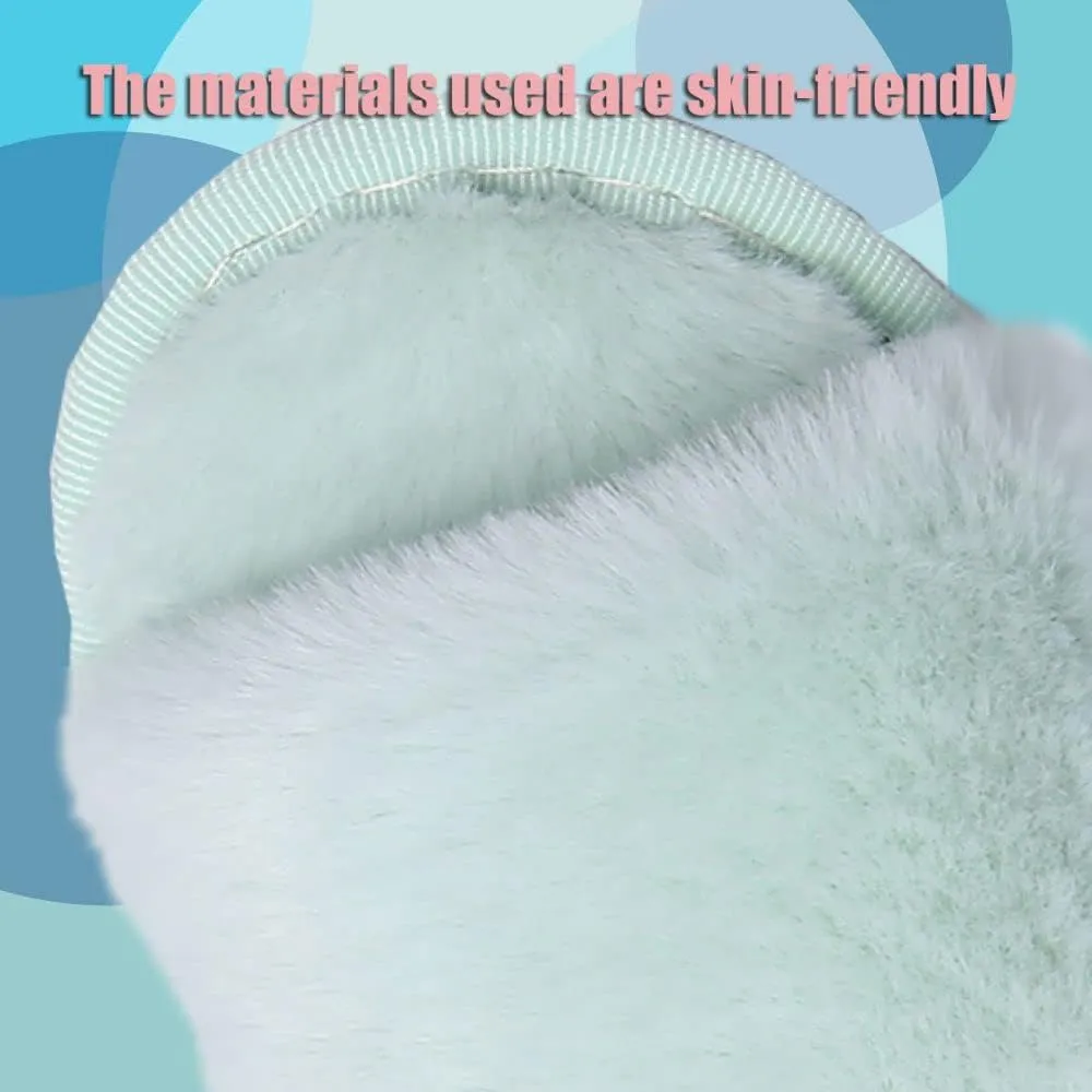 Girl's Fuzzy Fluffy Furry Slippers Cross Band Shoes Slides for Girls Fur Flip Flop Open Toe Slippers