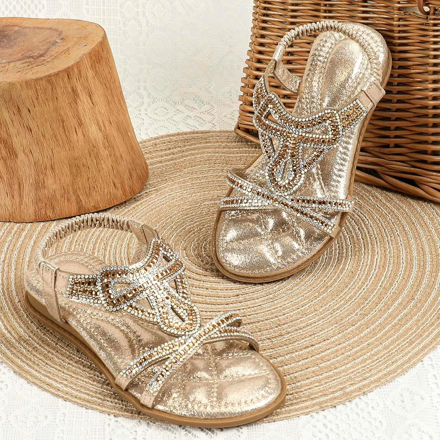 Girls Sandals 2025 Flat Shoes: Dressy Summer Bohemian Flats Shoes for Girls Sandals Comfortable Ankle Strap Outdoor Walking Shoe for Kids