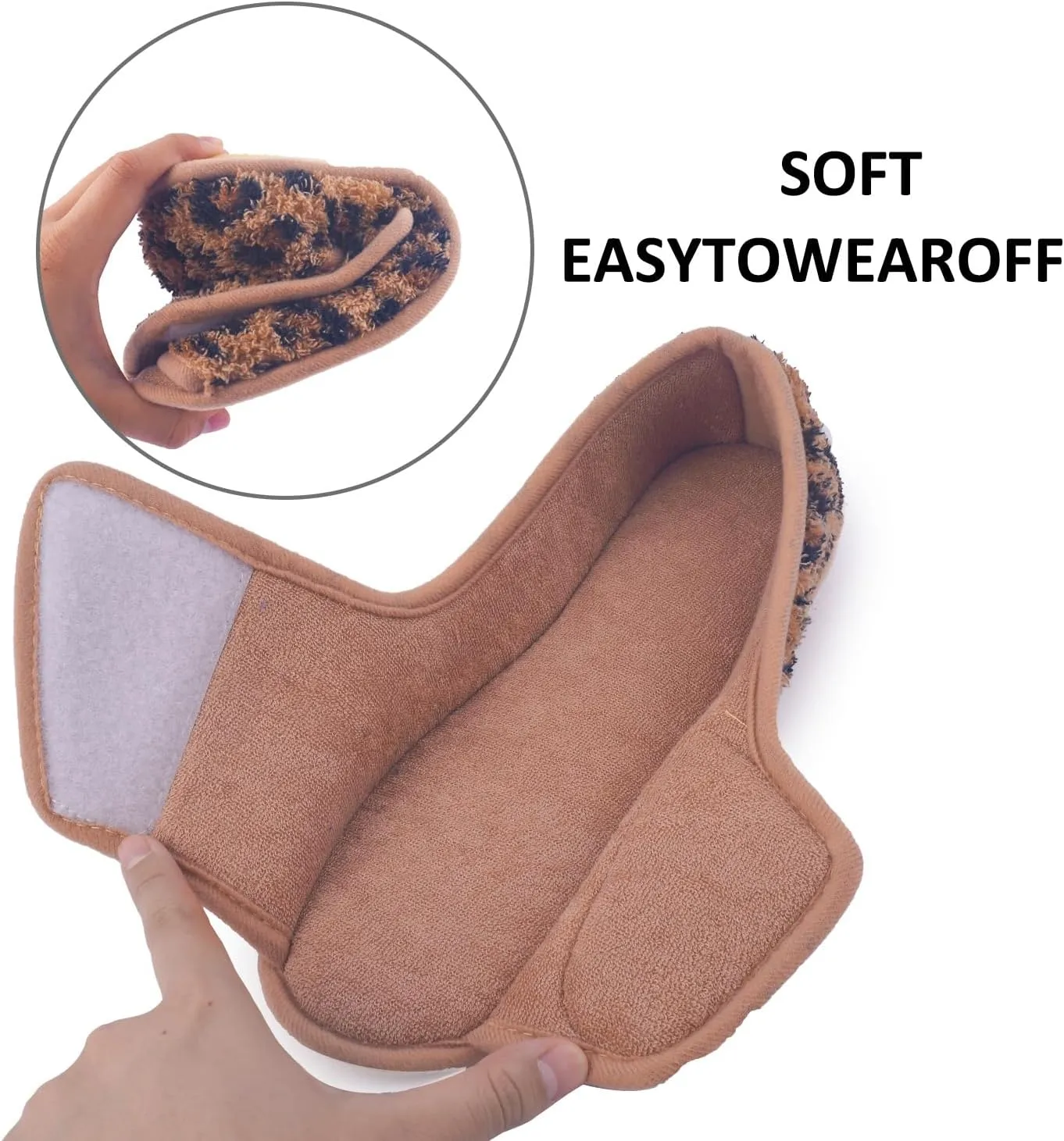 Git-up Women Diabetic Slippers/W Arthritis Edema Adjustable Closure Memory Foam House Shoes Open Toe Extra Wide