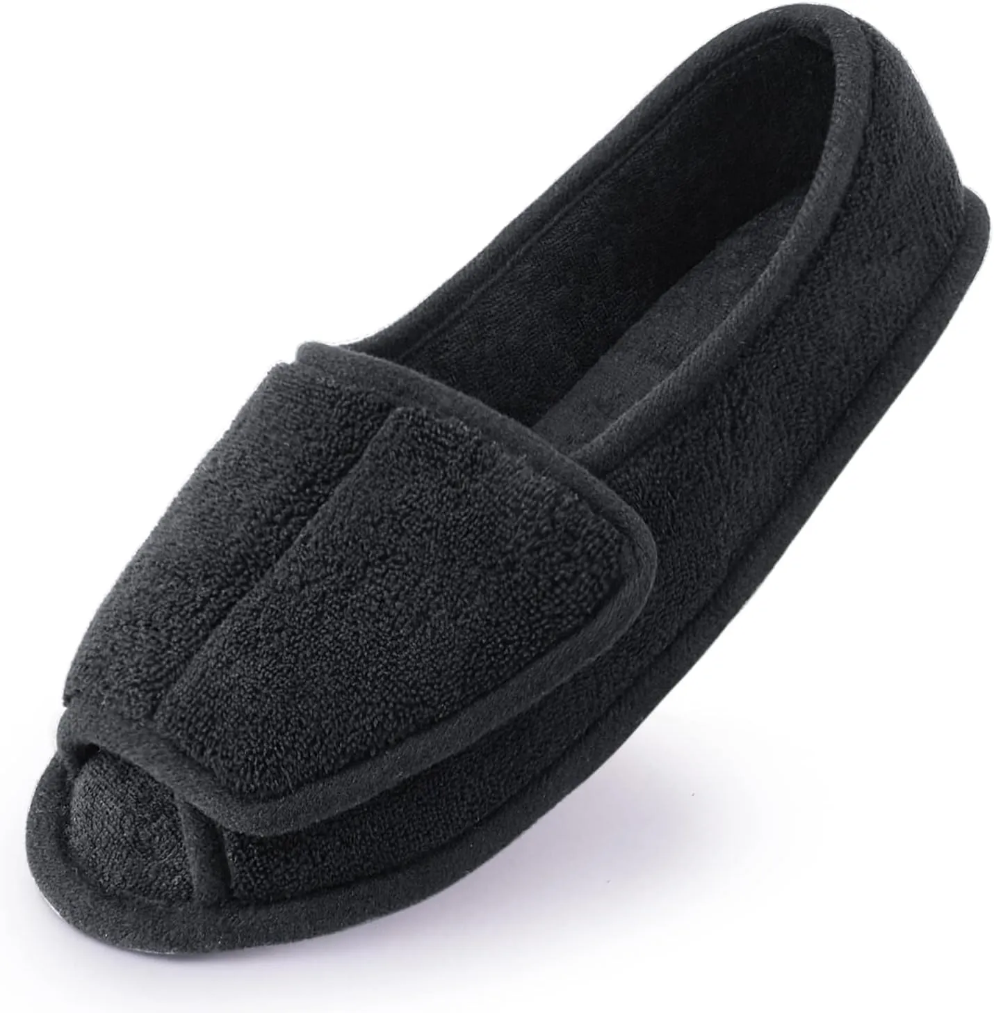 Git-up Women Diabetic Slippers/W Arthritis Edema Adjustable Closure Memory Foam House Shoes Open Toe Extra Wide