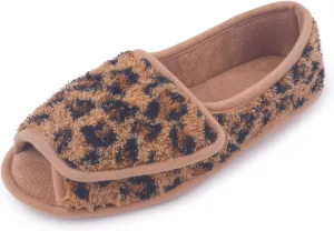 Git-up Women Diabetic Slippers/W Arthritis Edema Adjustable Closure Memory Foam House Shoes Open Toe Extra Wide