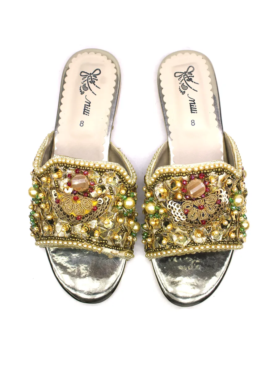 Golden Fancy Slipper